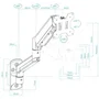 Tooq LP1334TNR-B Soporte de Escritorio Blanco para Monitor 13''-34''